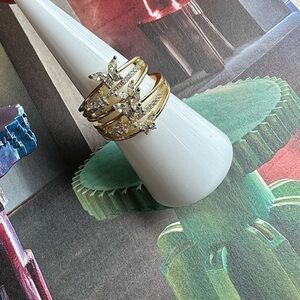 5-Tier Butterfly 925 Sterling Steel Ring